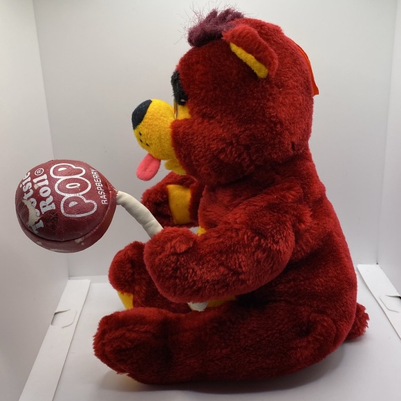 Vintage Nanco Tootsie Roll Pop Raspberry Plush Stuffed Animal Bear 1999 - Picture 5 of 14